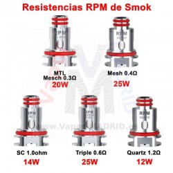 RPM Resistencias de Smok