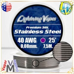 SS316L - 40AWG - 0,08mm - 25'